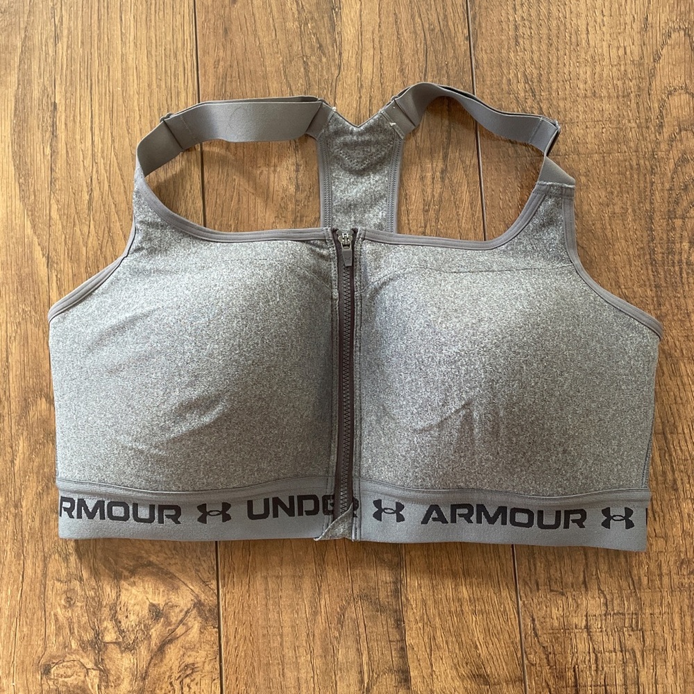 Under Armour UA Compression Zip Front Sports Bra